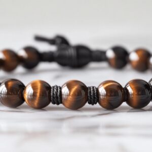Le bracelet shamballa Oeil de tigre luxe : l’accessoire bohème chic de 2024