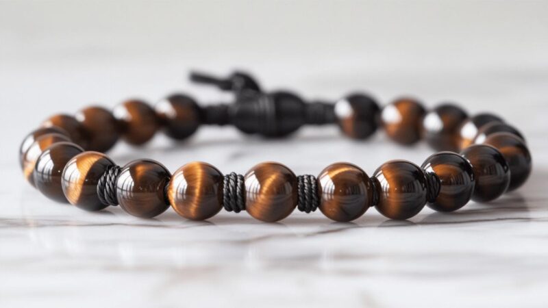 Le bracelet shamballa Oeil de tigre luxe : l’accessoire bohème chic de 2024