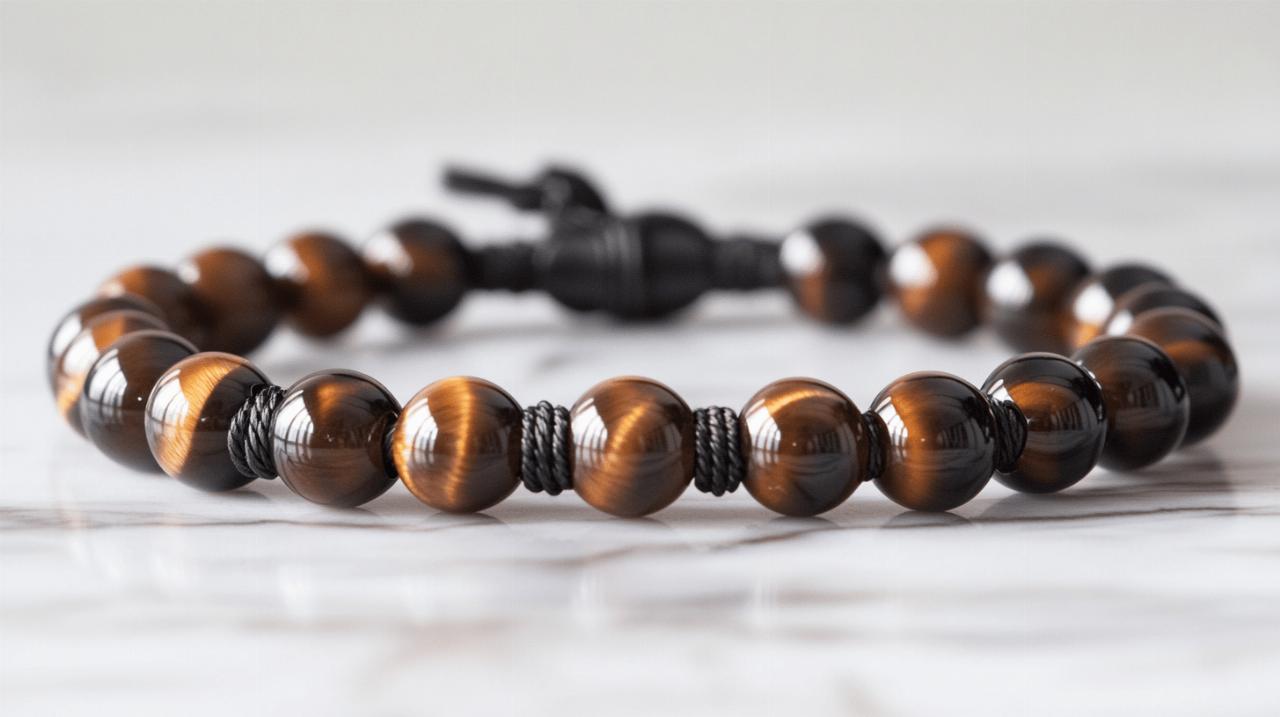 Le bracelet shamballa Oeil de tigre luxe : l’accessoire bohème chic de 2024