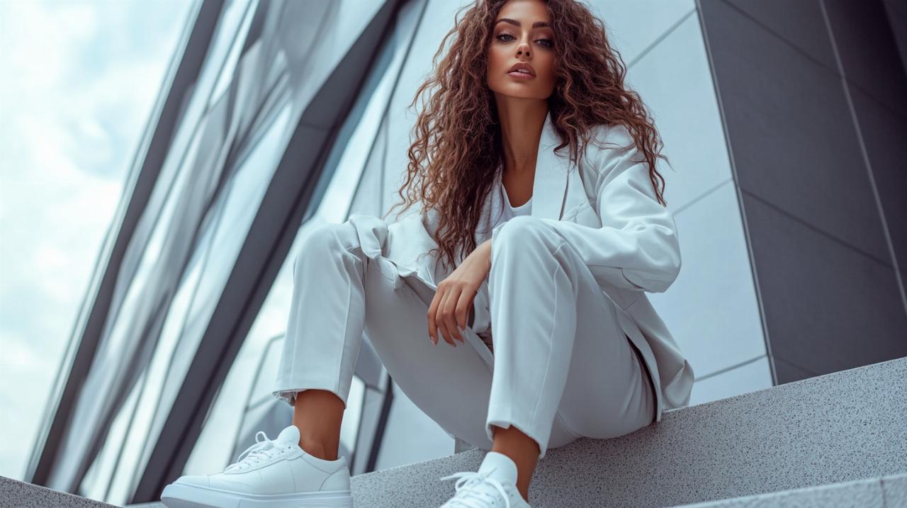 Idées stylées pour porter des chaussures blanches femme avec élégance